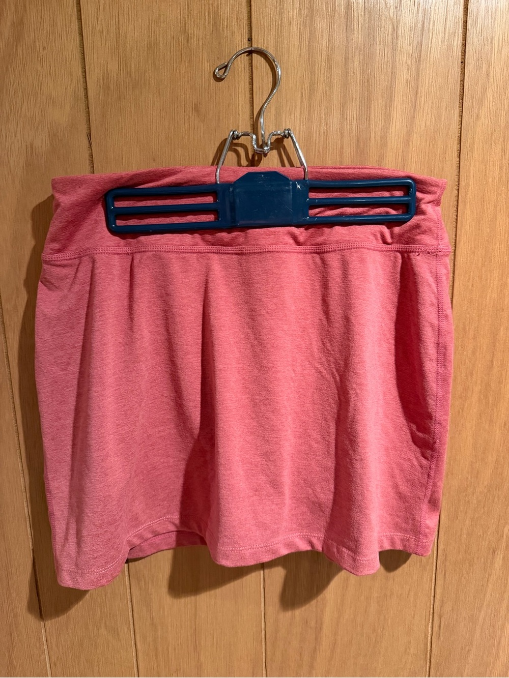 Tangerine Pink Knit Mini Skirt